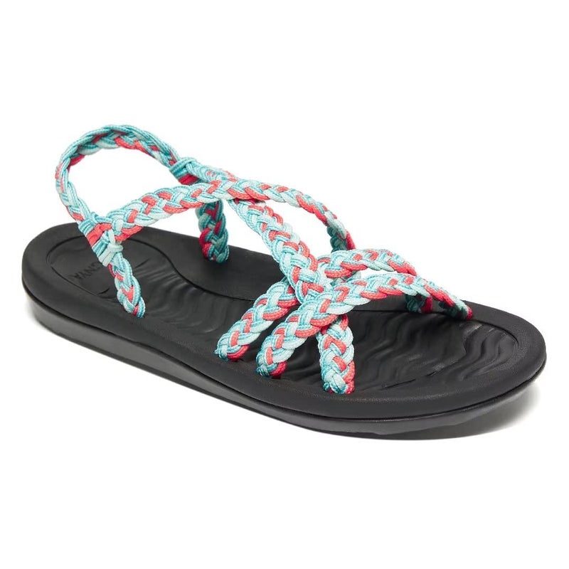 MEGNYA Comfortable Hiking Shoes for Womens, Cushioning Arch Support Slide Sandals for Walking, Lightweight Warerproof Beach Sandals for Vacation Pool Lake Blue Coral Size 8 - Image 1
